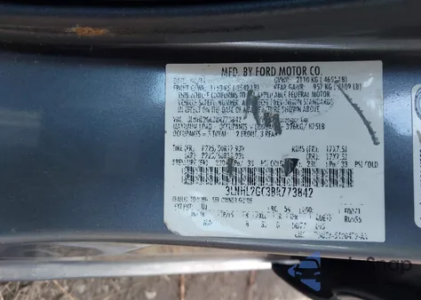 2011 Lincoln Mkz z USA, uszkodzony, nr VIN 3LNHL2GC3BR773842